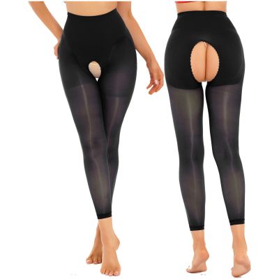 US Womens Semi Opaque Sheer Hellow Out Footless Pantyhose Tights Pants Underwear